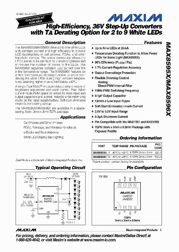 MAX8596XETA_1274092.PDF Datasheet