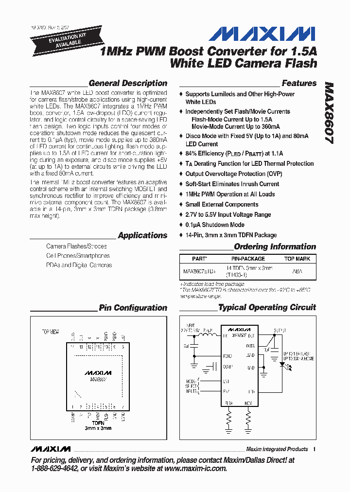 MAX8607ETD_1274098.PDF Datasheet