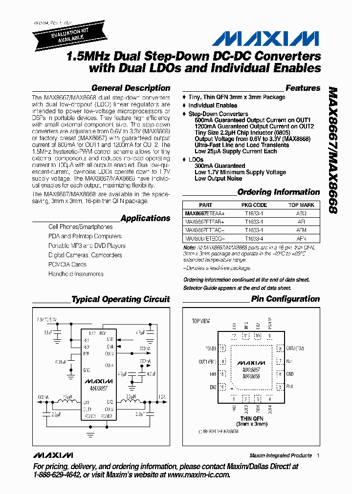 MAX8667ETEAA_1101362.PDF Datasheet