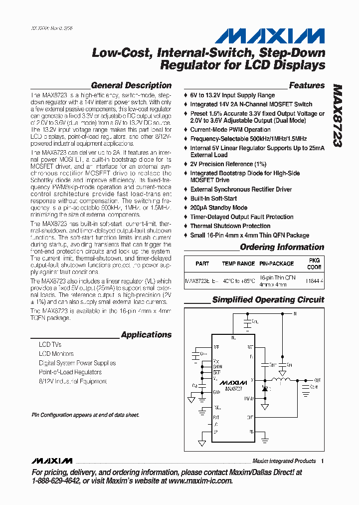 MAX8723ETE_1274126.PDF Datasheet