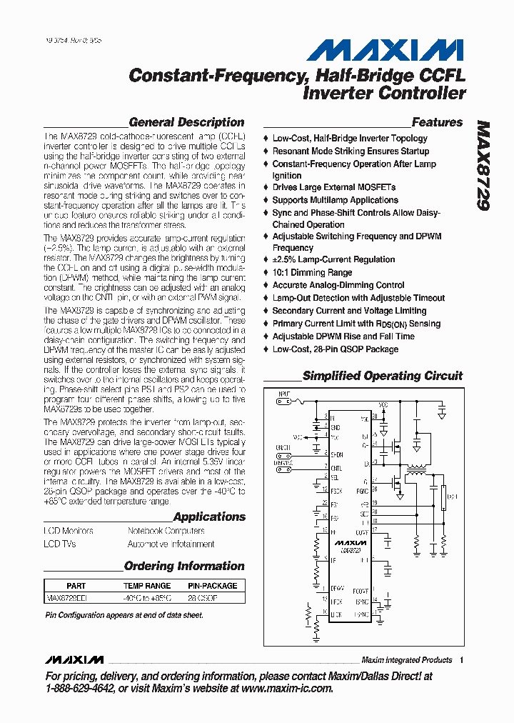 MAX8729EEI_1274132.PDF Datasheet