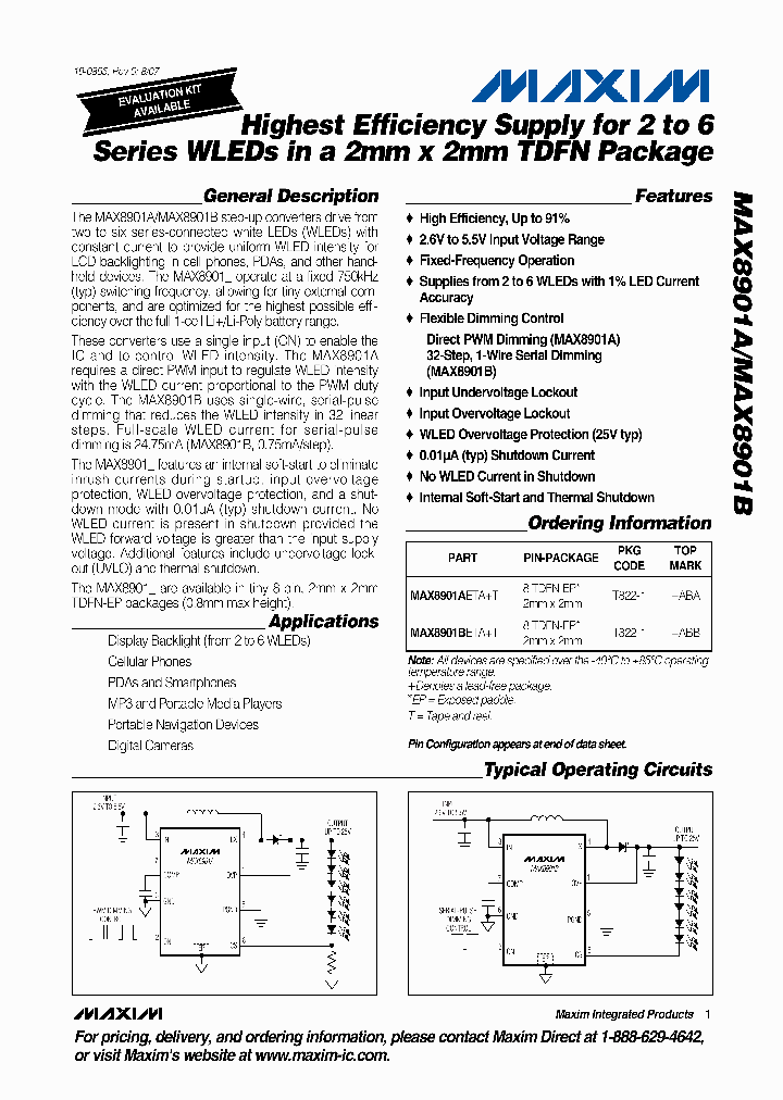 MAX8901A_1067938.PDF Datasheet
