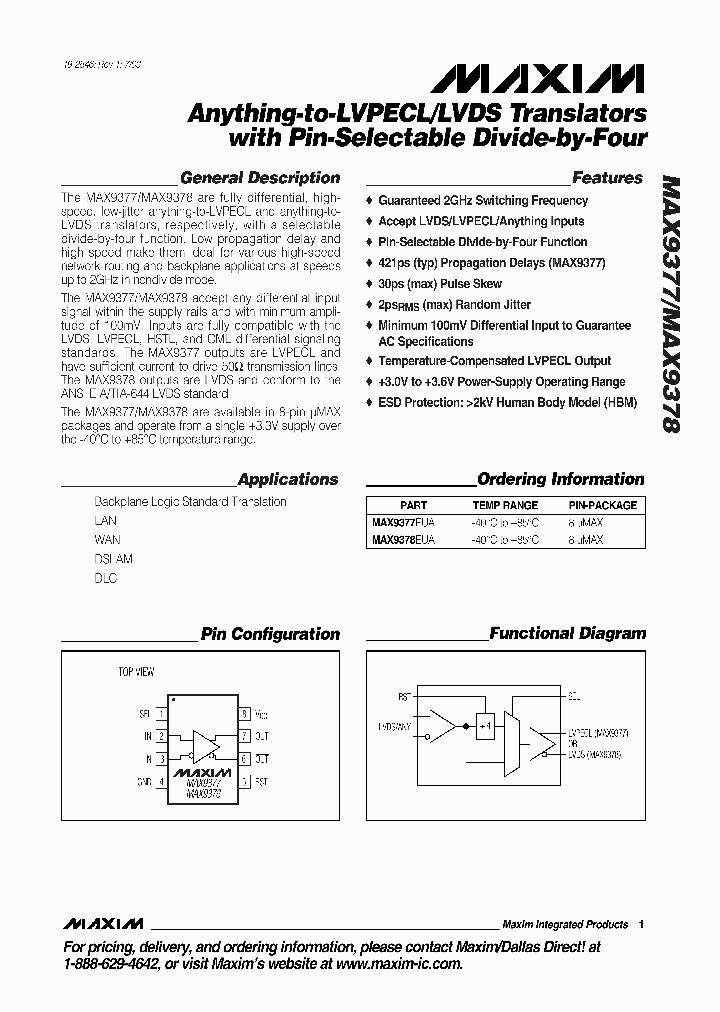 MAX9378EUA_812353.PDF Datasheet