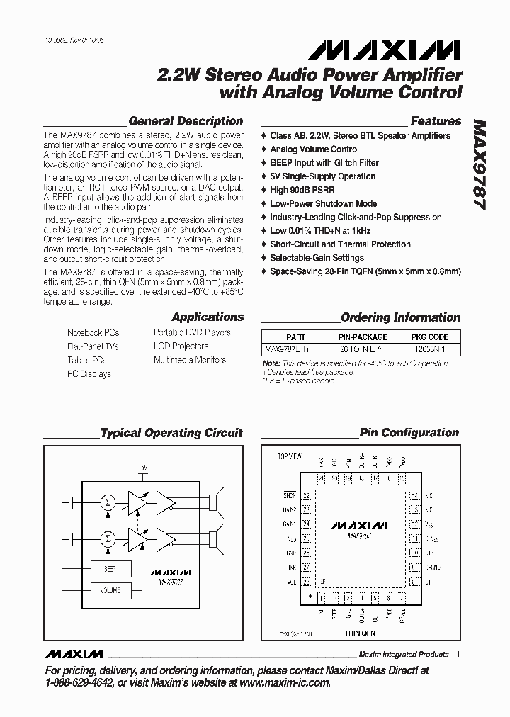 MAX9787_1274319.PDF Datasheet