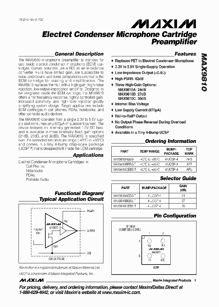 MAX9810CEBS-T_1274321.PDF Datasheet