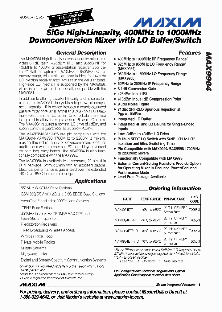 MAX9984ETP-T_1274340.PDF Datasheet