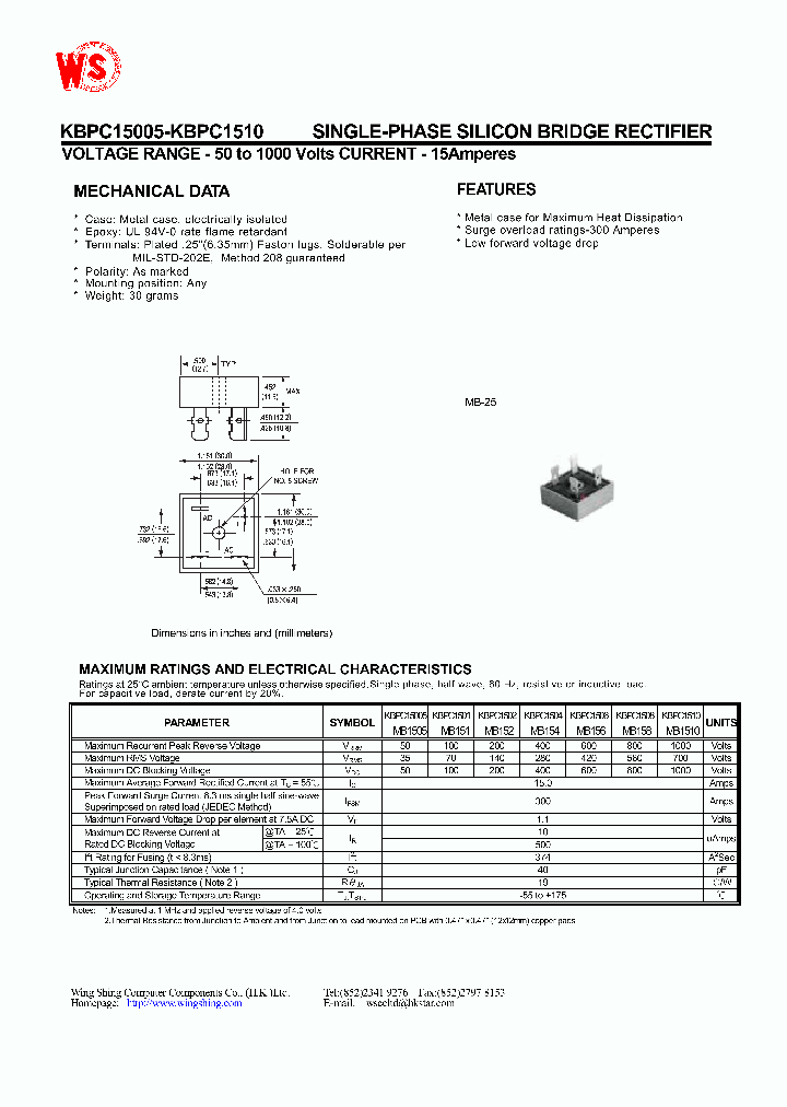 KBPC15005_603959.PDF Datasheet