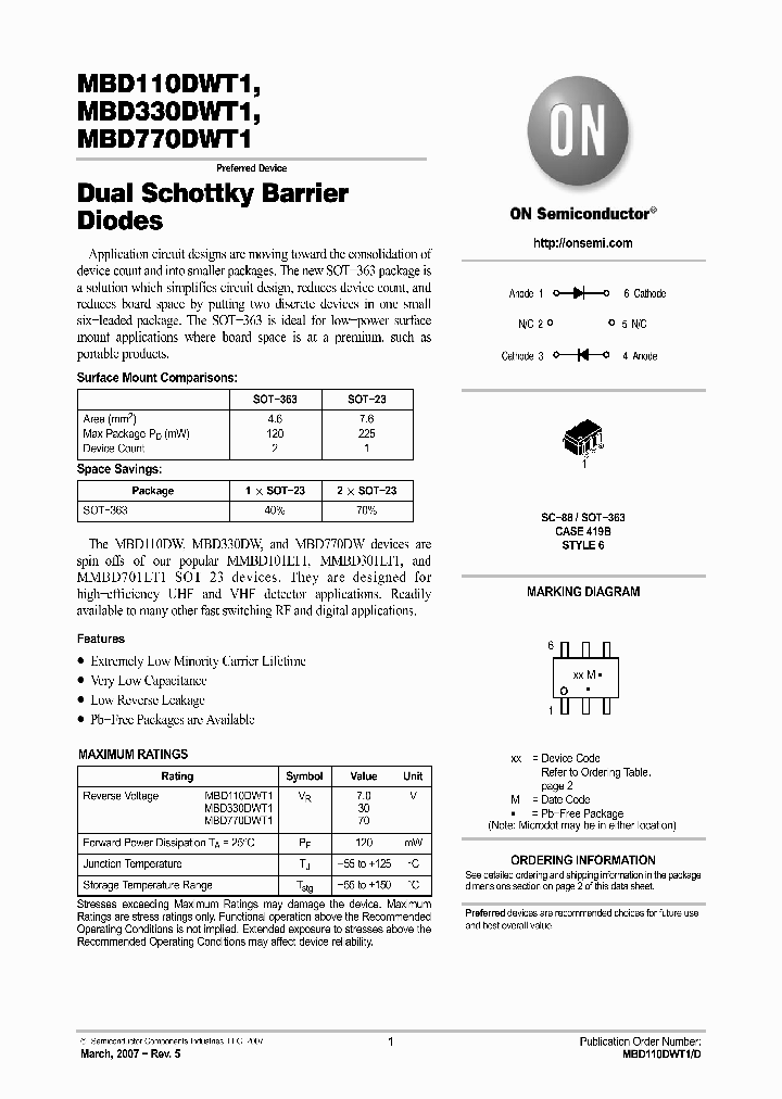 MBD770DWT1G_646367.PDF Datasheet