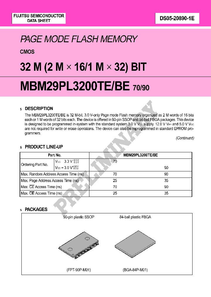 MBM29PL3200TE90PFV_1274900.PDF Datasheet