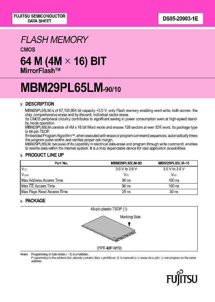 MBM29PL65LM90TN_1274903.PDF Datasheet