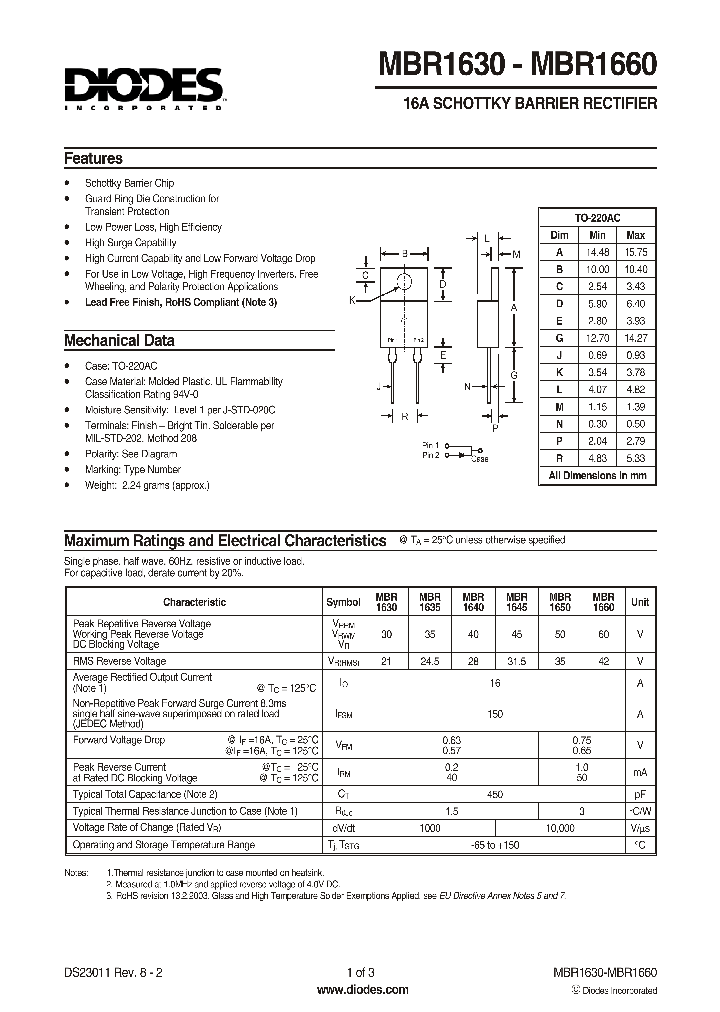 MBR16301_732132.PDF Datasheet