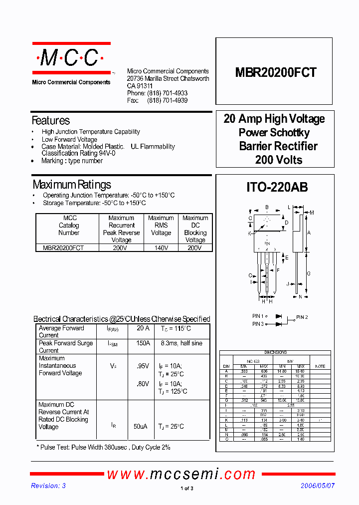 MBR20200FCT_1274988.PDF Datasheet