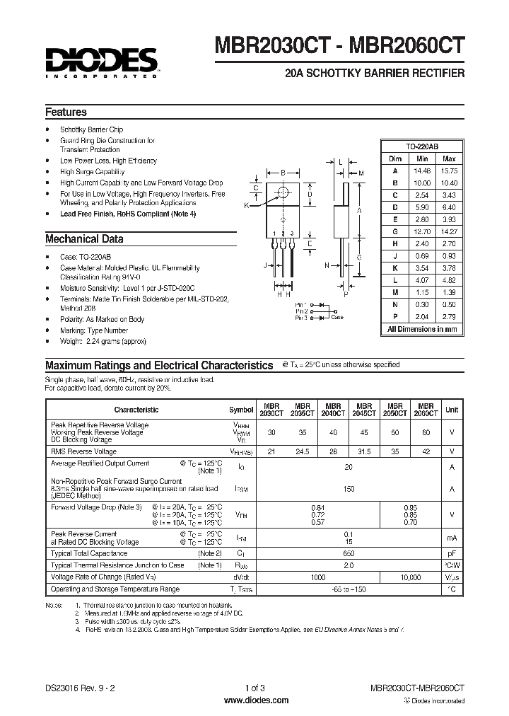 MBR2030CT1_732129.PDF Datasheet