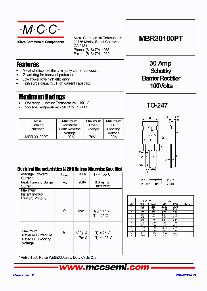 MBR30100PT_1275024.PDF Datasheet