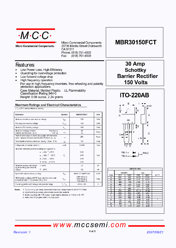 MBR30150FCT_1275025.PDF Datasheet