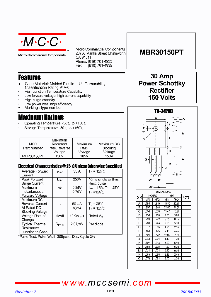 MBR30150PT_1275026.PDF Datasheet