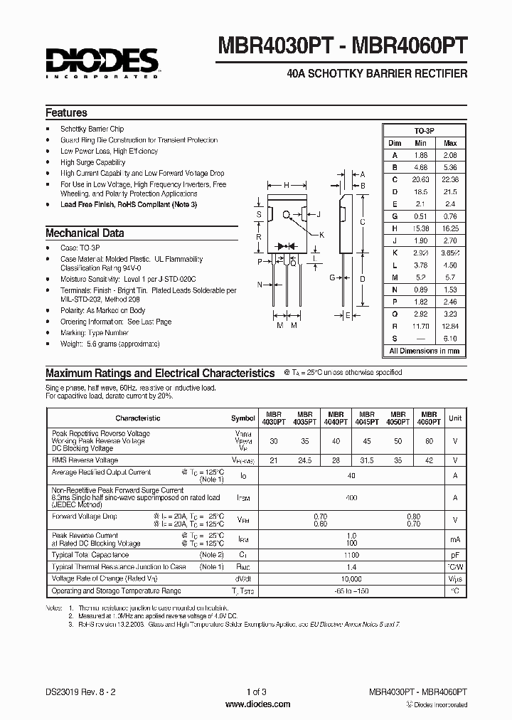 MBR4030PT1_732114.PDF Datasheet