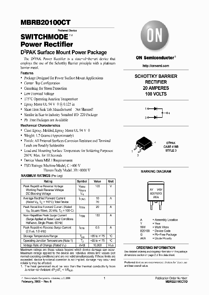 MBRB20100CT_1187864.PDF Datasheet