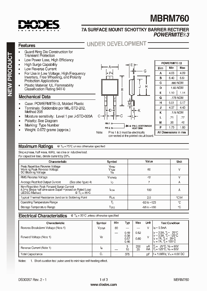 MBRM760-13_1275230.PDF Datasheet