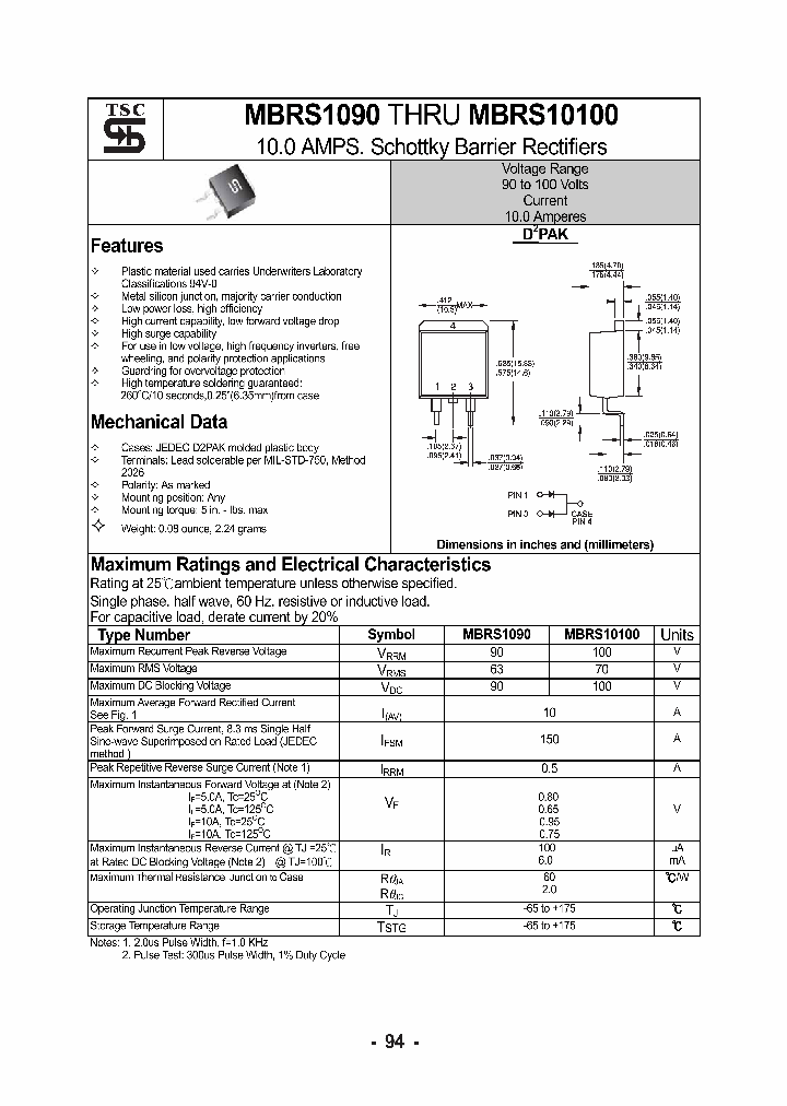 MBRS1090_1275249.PDF Datasheet