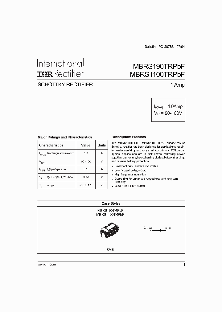MBRS1100TRPBF_1150131.PDF Datasheet