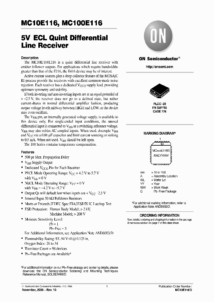MC100E116FN_648604.PDF Datasheet