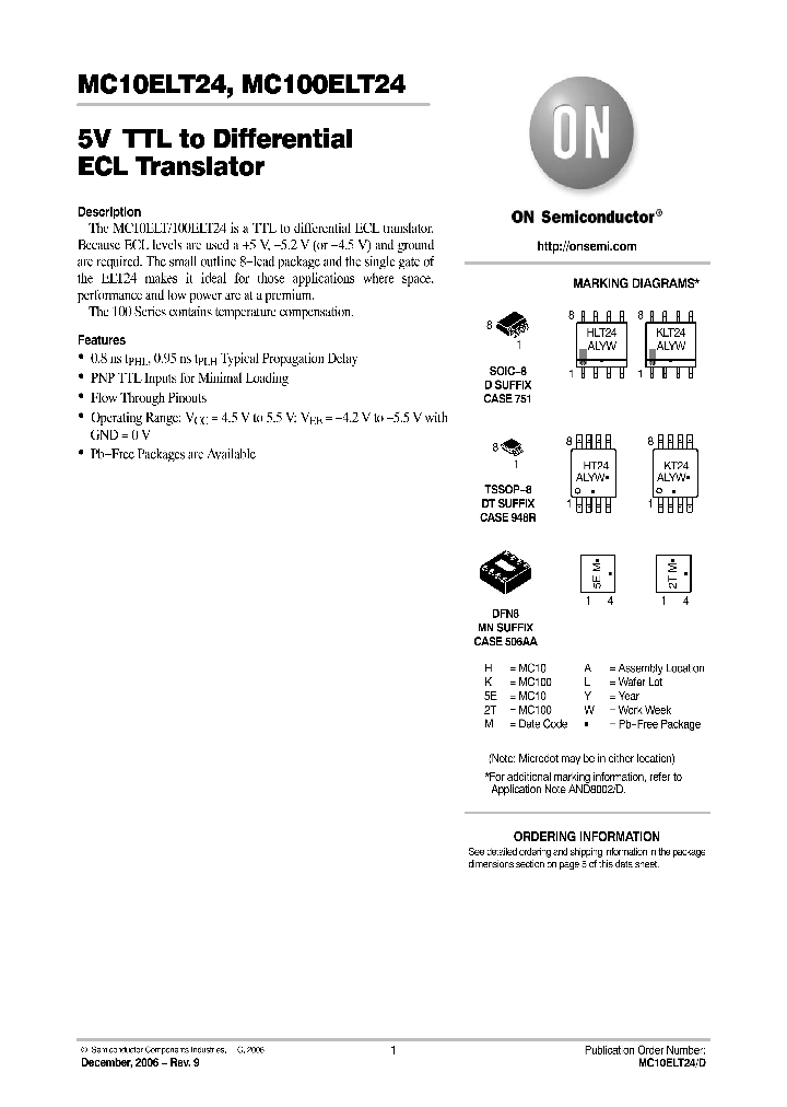 MC10ELT2406_742375.PDF Datasheet