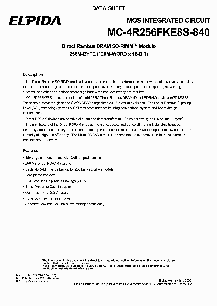 MC-4R256FKE8S-840_1276547.PDF Datasheet