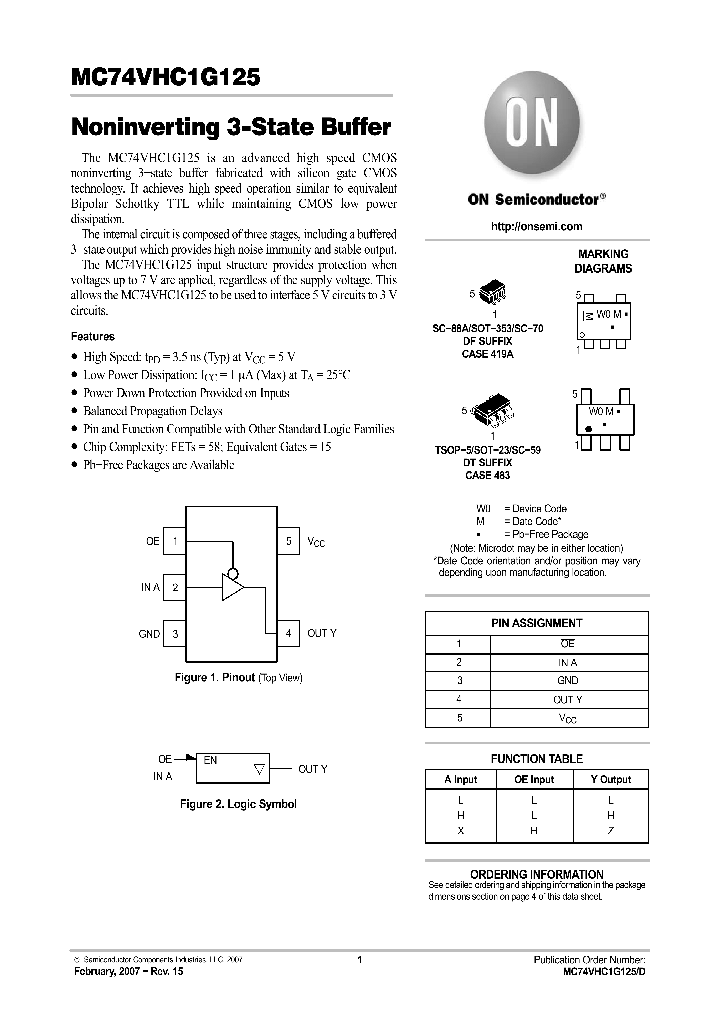 M74VHC1G125DFT1G_749964.PDF Datasheet