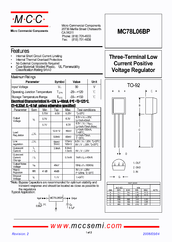 MC78L06BP_1277475.PDF Datasheet