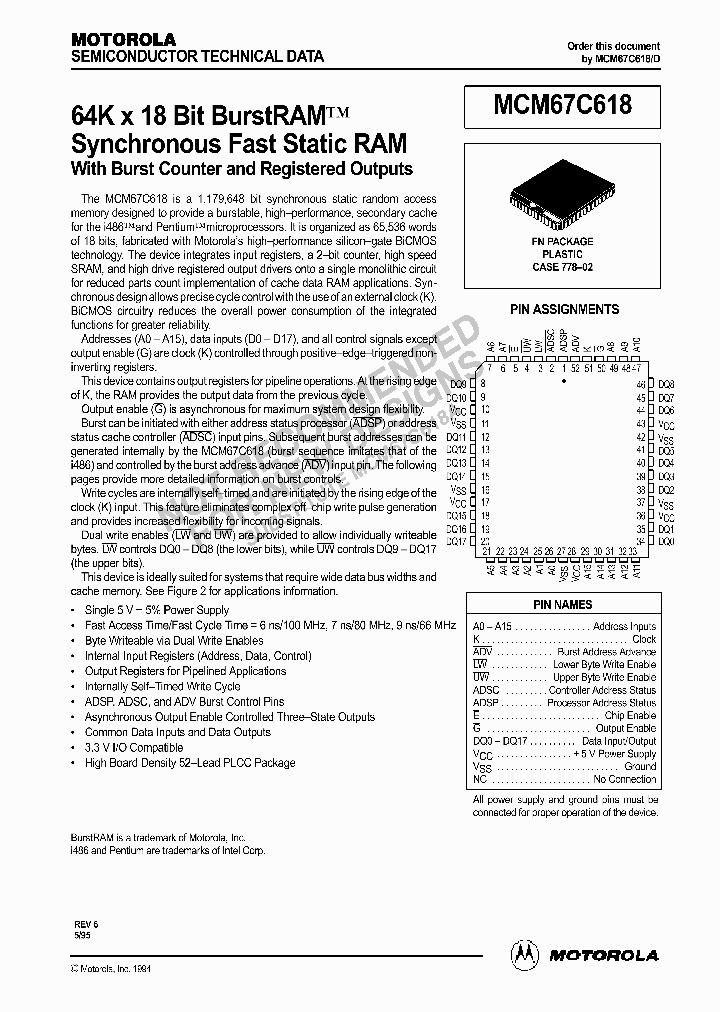 MCM67C618FN6_842340.PDF Datasheet