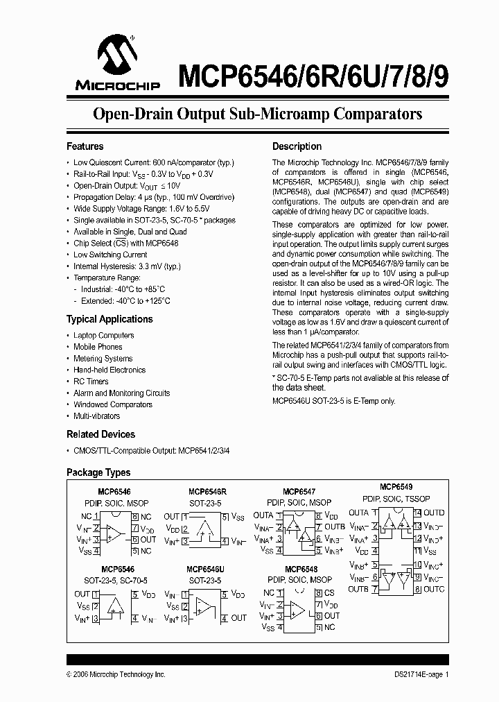 MCP6549-ISL_1278002.PDF Datasheet