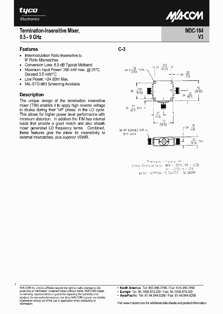 MDC-164SMA_1278239.PDF Datasheet