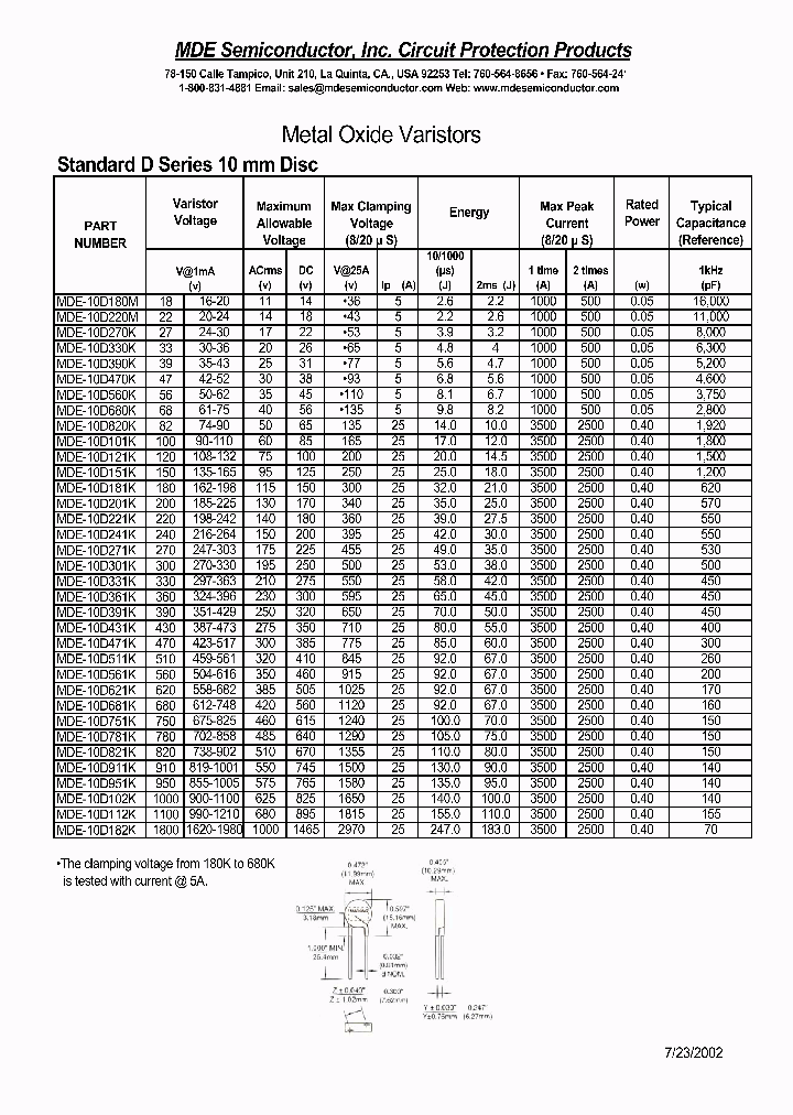 MDE-10D951K_1278258.PDF Datasheet