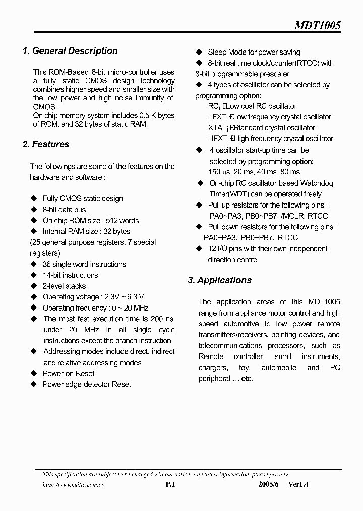 MDT1005_785309.PDF Datasheet