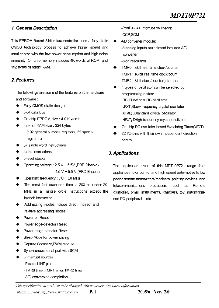 MDT10P721_1278302.PDF Datasheet