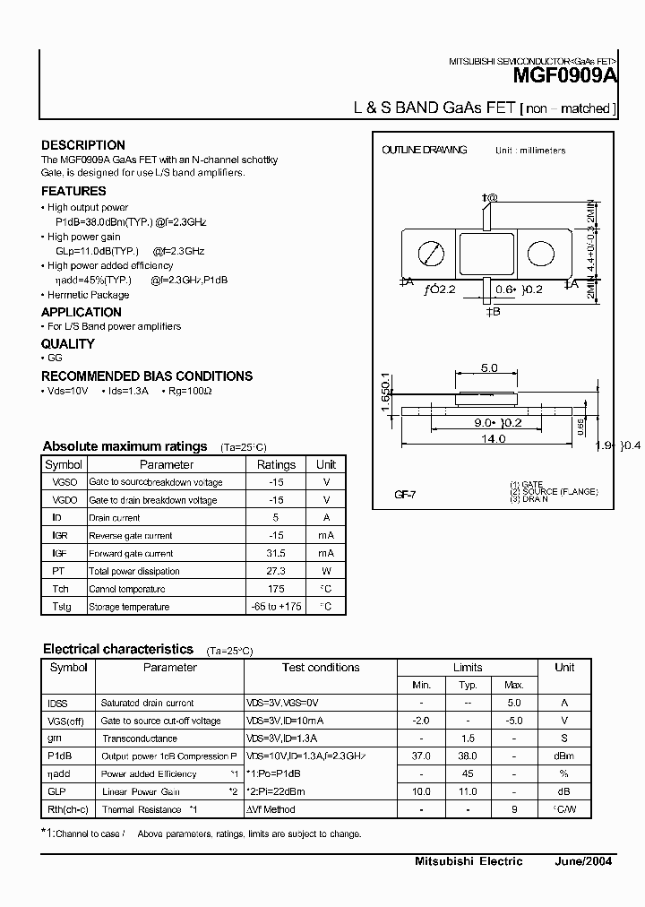 MGF0909A1_1278639.PDF Datasheet