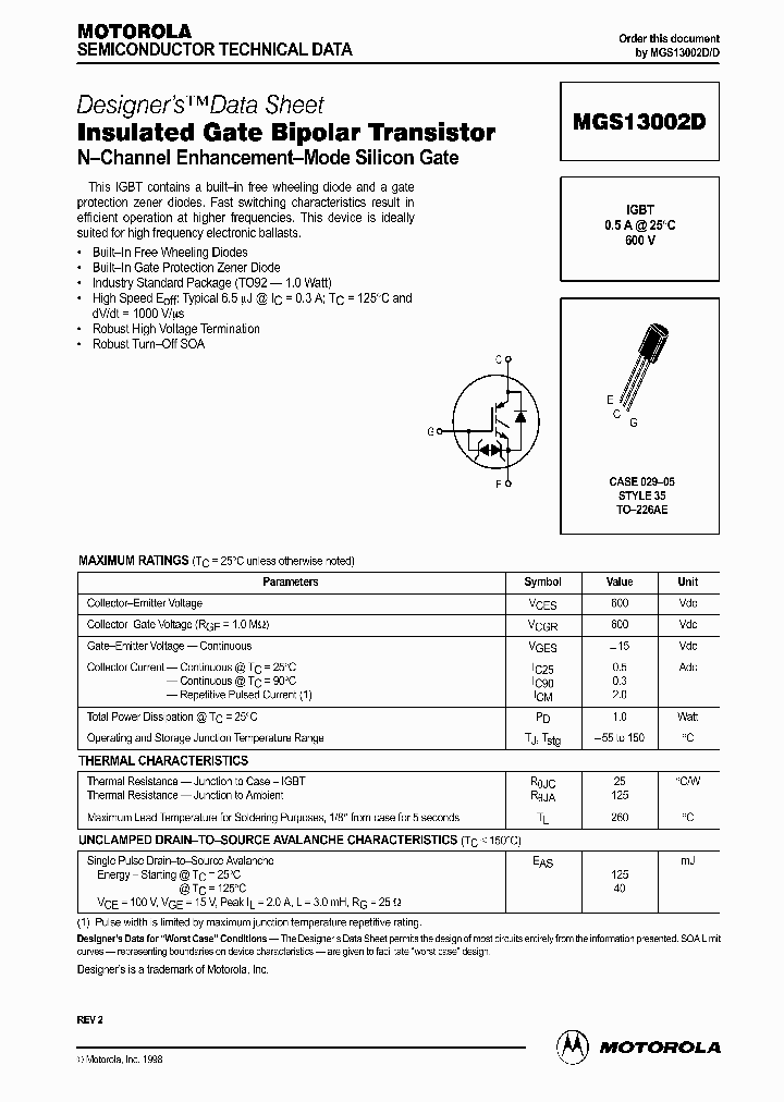 MGS13002DD_1278861.PDF Datasheet