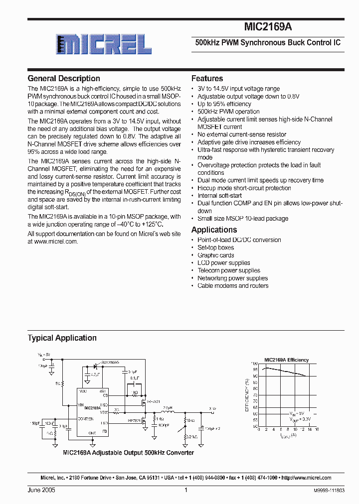 MIC2169AYMM_1279263.PDF Datasheet