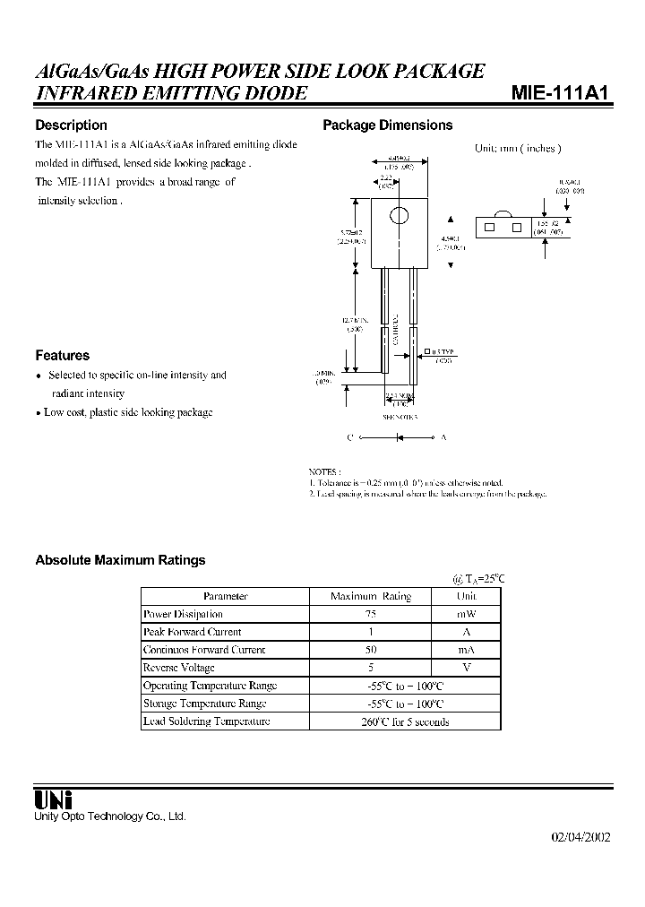 MIE-111A1_1279584.PDF Datasheet