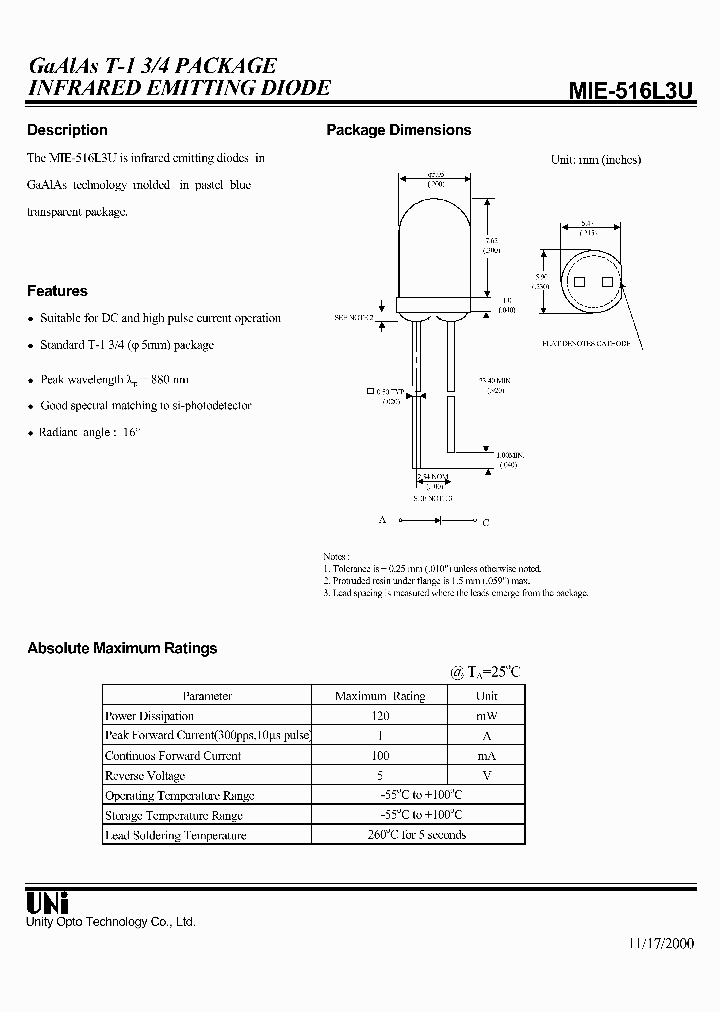 MIE-516L3U_1279622.PDF Datasheet