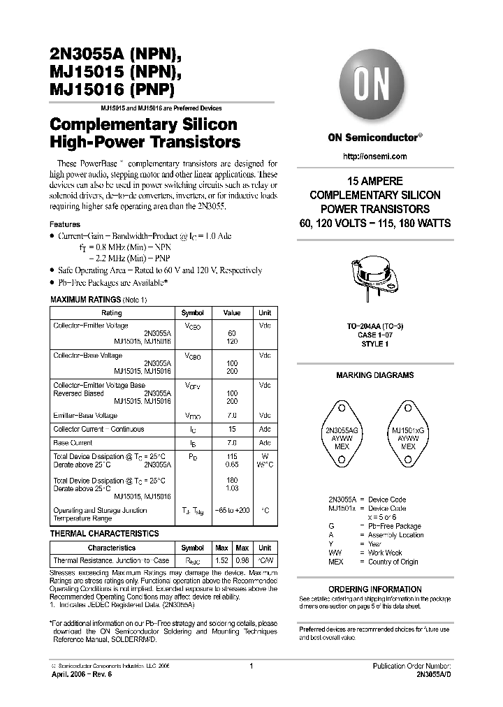 MJ15016G_1279790.PDF Datasheet