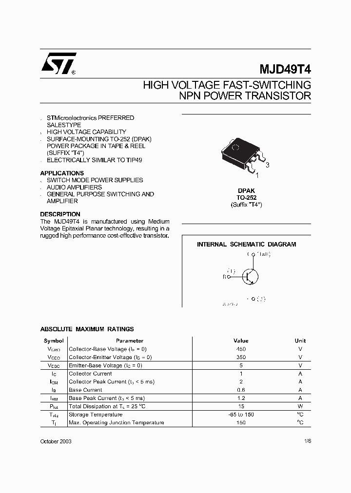 MJD49T4_1053678.PDF Datasheet