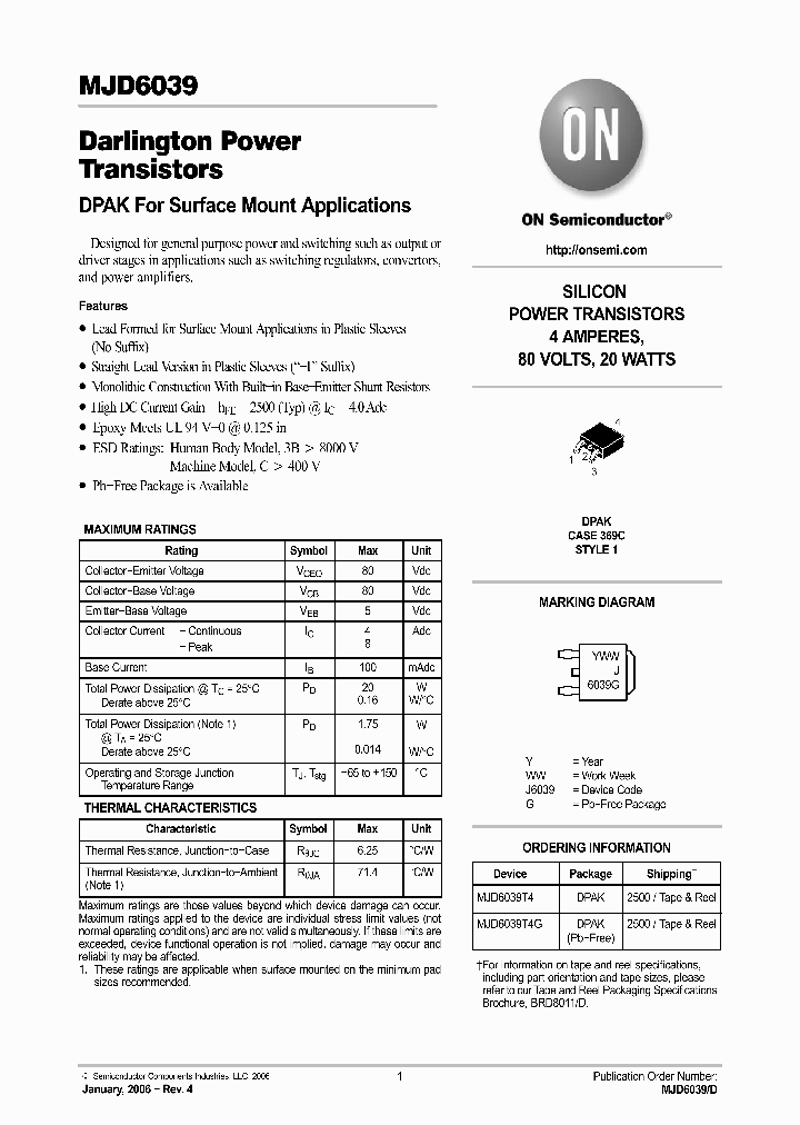 MJD6039T4_1107469.PDF Datasheet