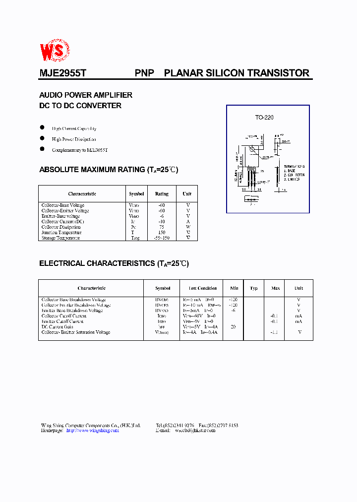 MJE2955T_1279982.PDF Datasheet