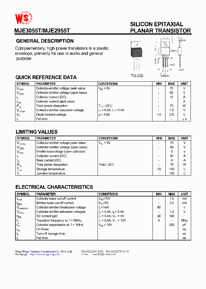 MJE3055T_1279990.PDF Datasheet