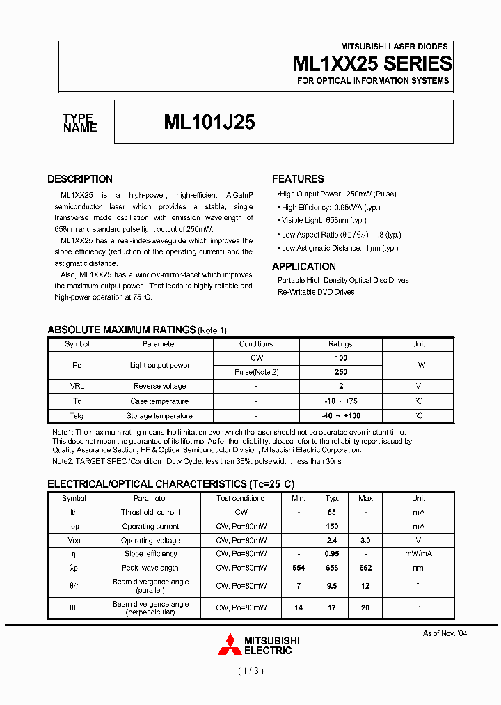 ML101J25_1280248.PDF Datasheet