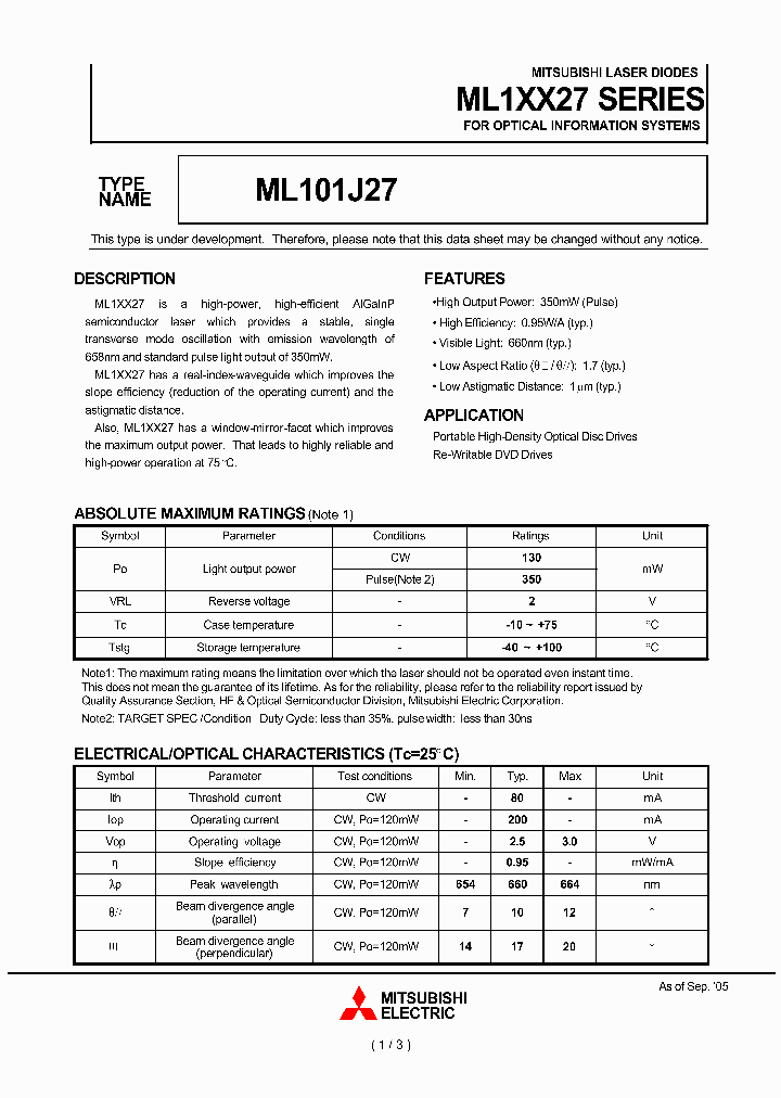 ML101J27_1280250.PDF Datasheet