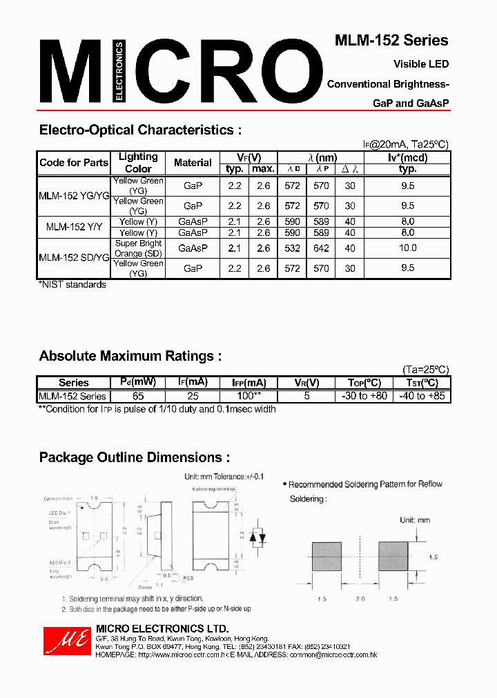MLM-152YGYG_1280593.PDF Datasheet