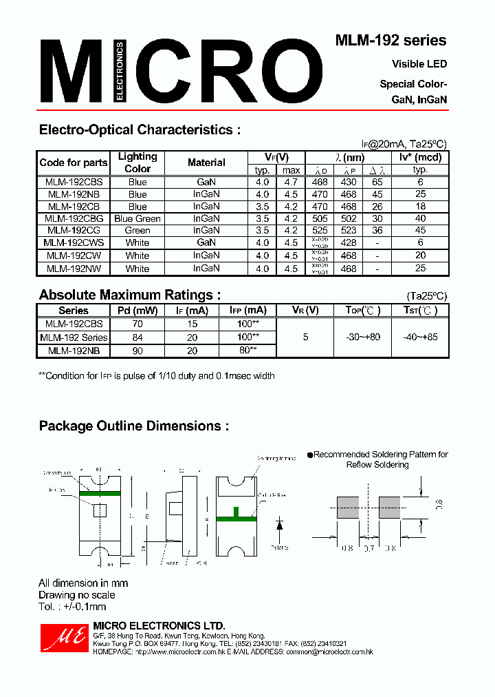 MLM-192NW_1280602.PDF Datasheet